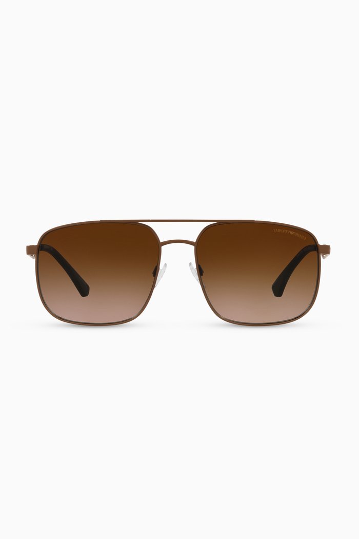 

Aviator Sunglasses in Steel, Brown