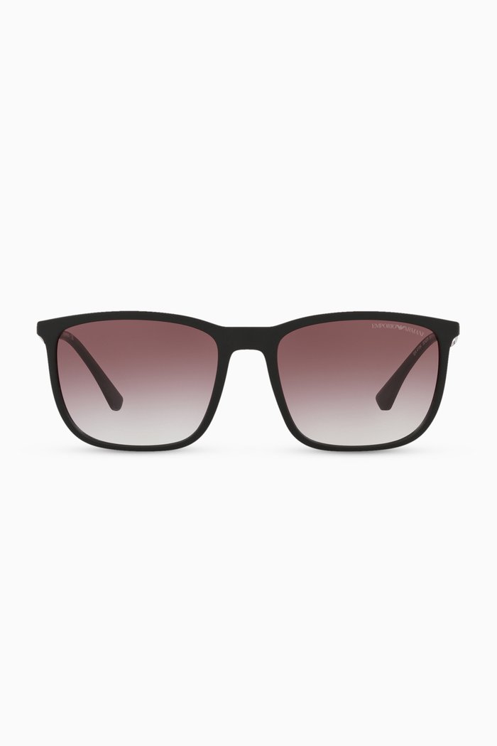 

D Frame Sunglasses in Diacetate, Red