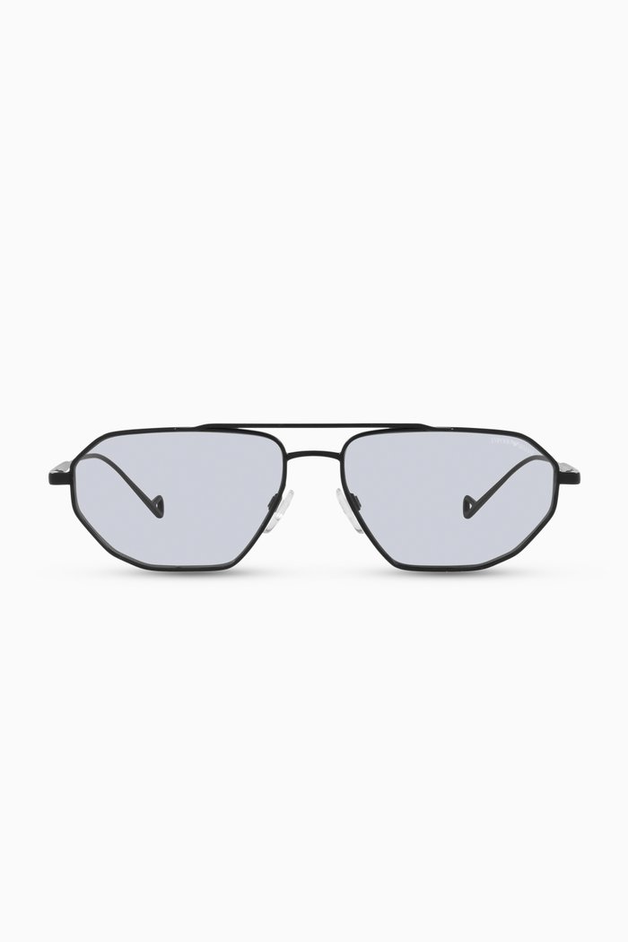 

Aviator Sunglasses in Stainless Steel, Grey