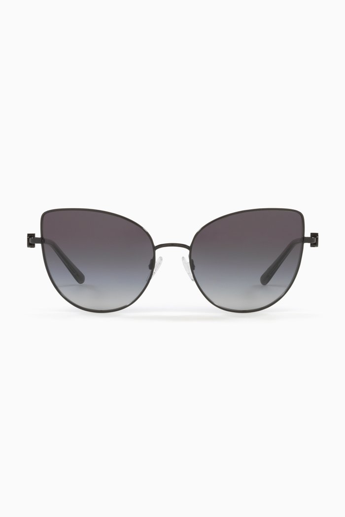

Cat Eye Oversized Sunglasses in Steel, Grey
