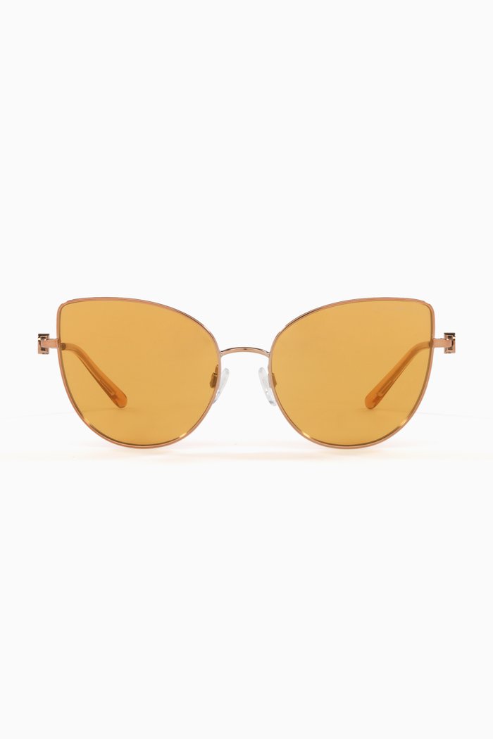 

Cat Eye Oversized Sunglasses in Steel & Acetate, Rose gold