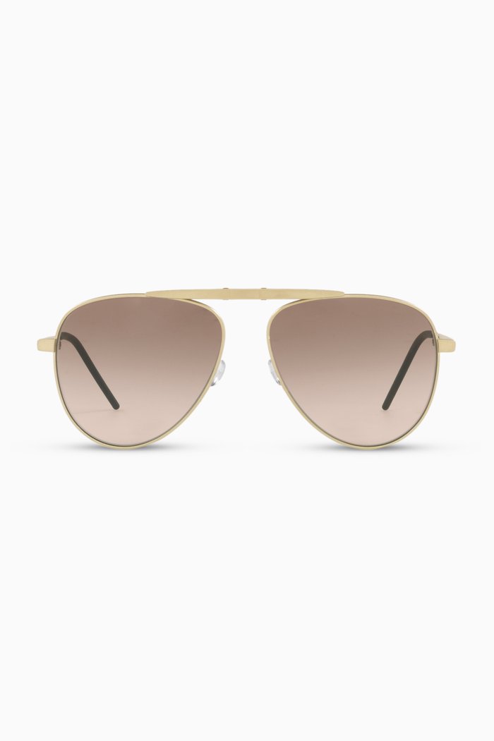 Aviator Sunglasses in Titanium, Grey