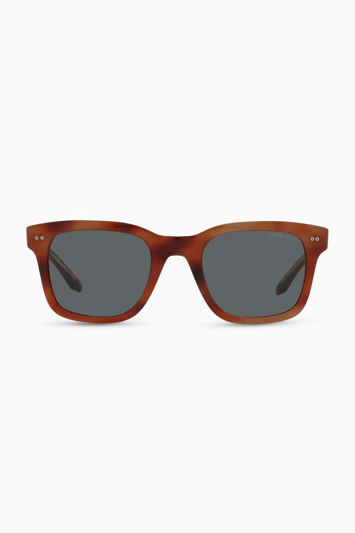 

D Frame Sunglasses in Acetate, Grey