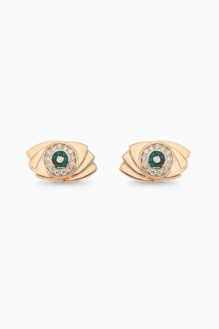 Guardian Diamond Earrings in 14kt Rose Gold