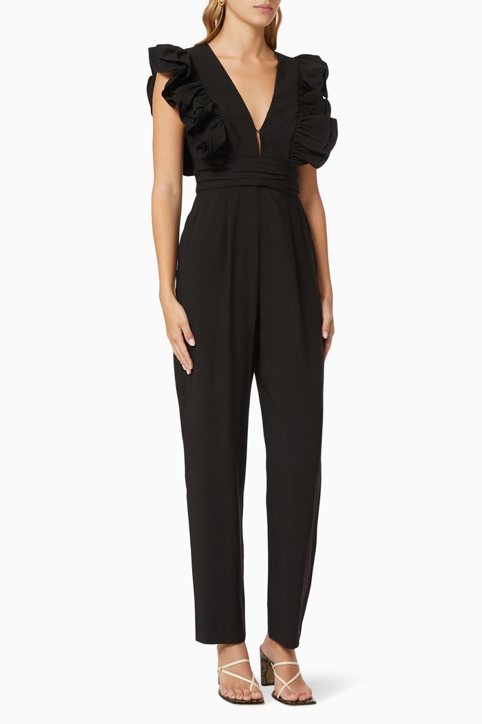 

Amplify Ruffled Jumpsuit, Black