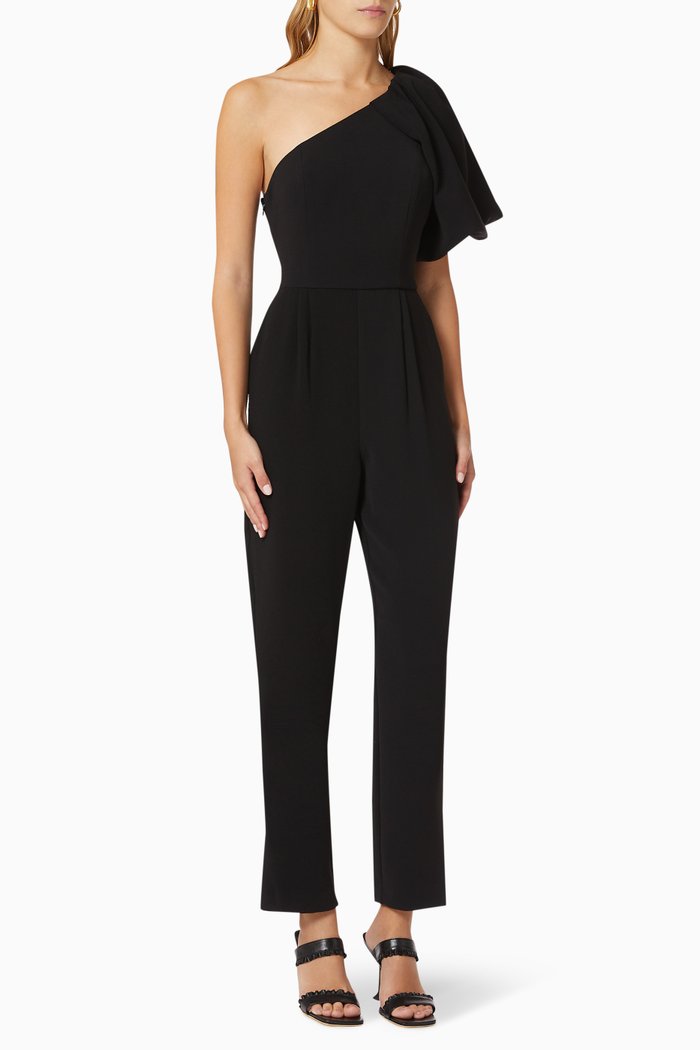 

Captive One-Shoulder Jumpsuit, Black