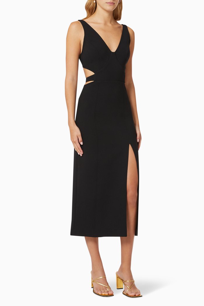 

Clasped Cut-out Dress, Black