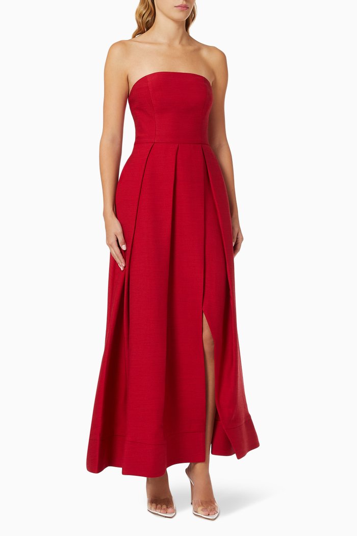 

Longterm Strapless Gown, Red