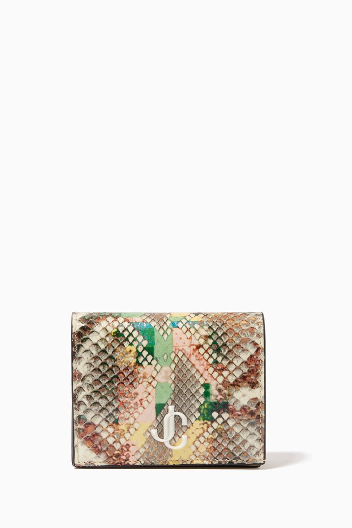 

Hanne Wallet in Glossy Rainbow Elaphe, Multicolour