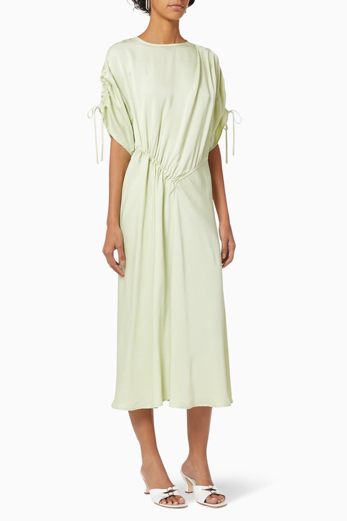 

Davina Dress in Viscose Twill, Green