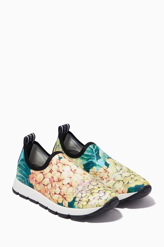 

Sorrento Slip-on Sneakers in Hydrangea-print Stretch Mesh, Multicolour