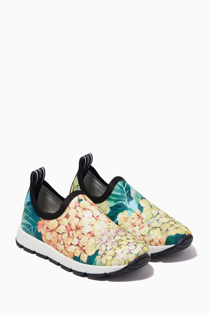 

Sorrento Slip-on Sneakers in Hydrangea-print Stretch Mesh, Multicolour