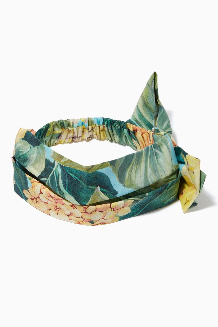 

Hairband in Floral Print Cotton Poplin, Multicolour