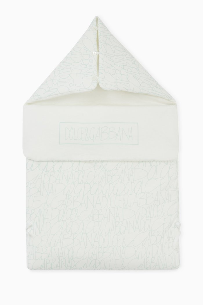 

Sleeping Bag with D&G Print in Cotton Jersey, Blue