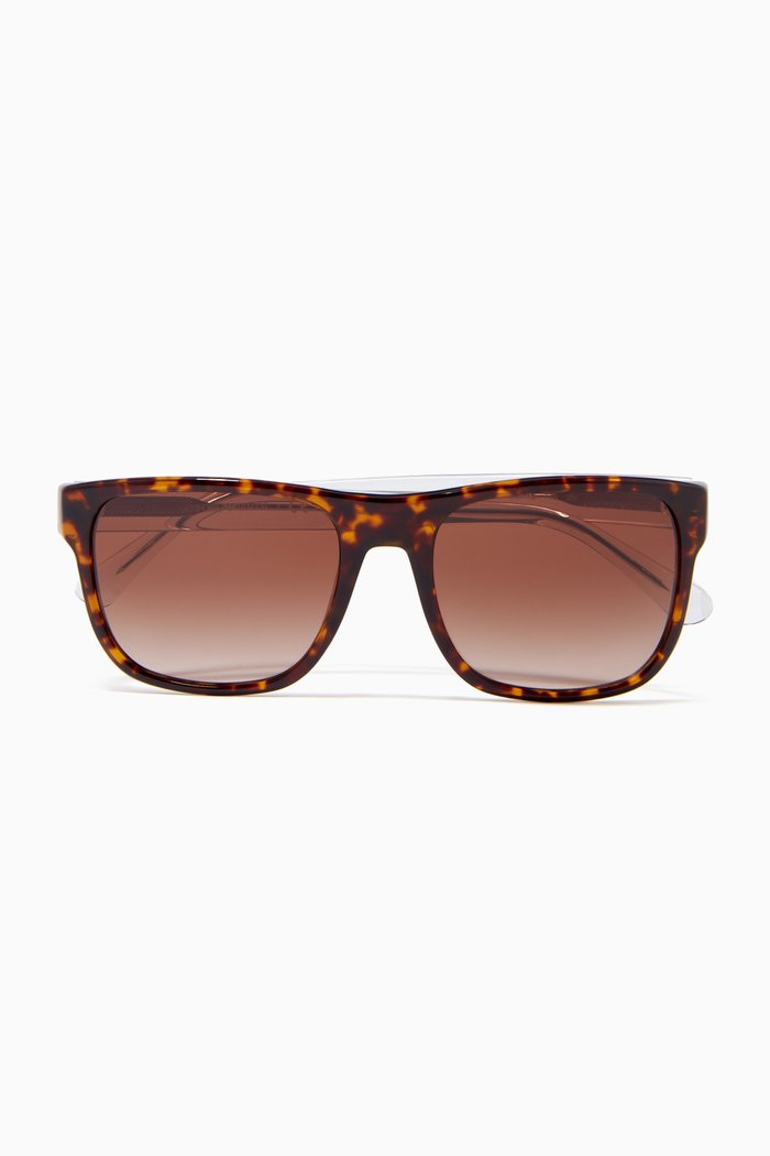 

D-Frame Sunglasses in Acetate, Brown