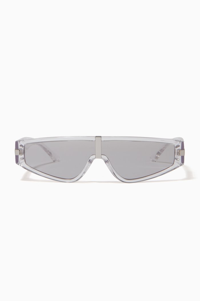 

Narrow D-Frame Sunglasses in Acetate, Grey