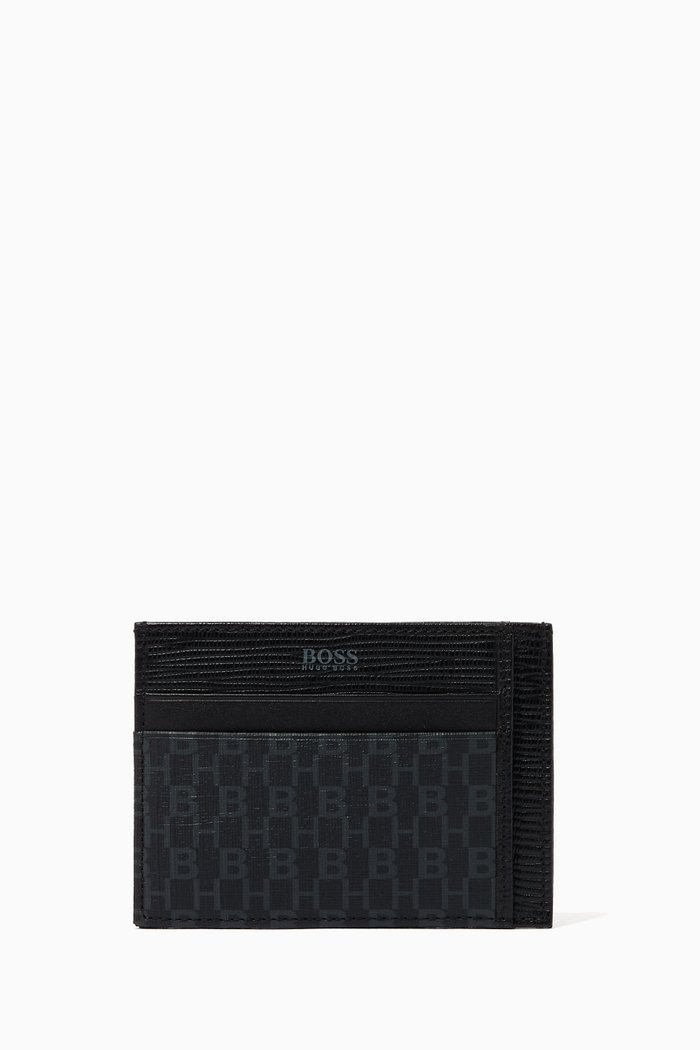 

Metropole Card Holder in Monogram Leather, Black