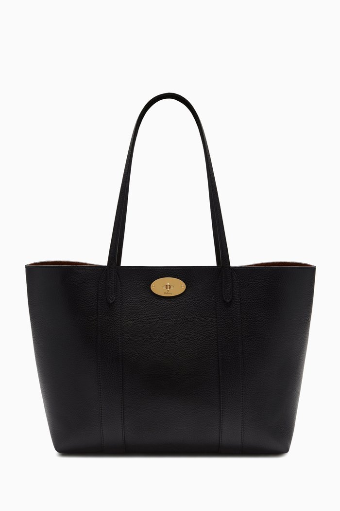 

Bayswater Tote Bag in Small Classic Grain Leather, Black