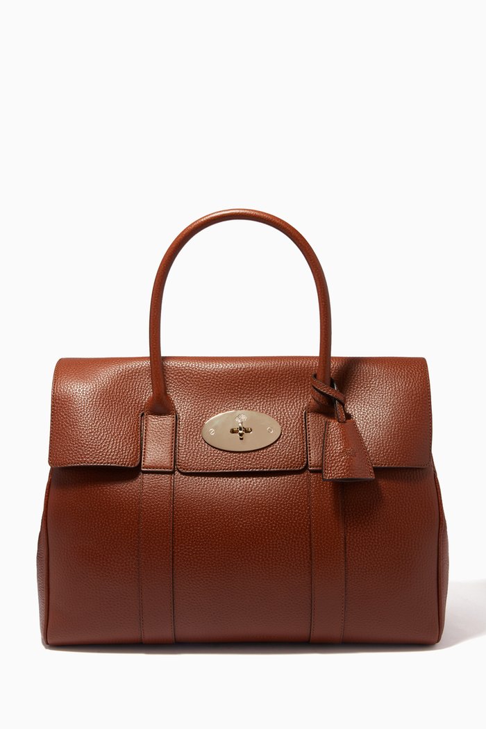 

Bayswater Shoulder Bag in Natural Grain Leather, Brown