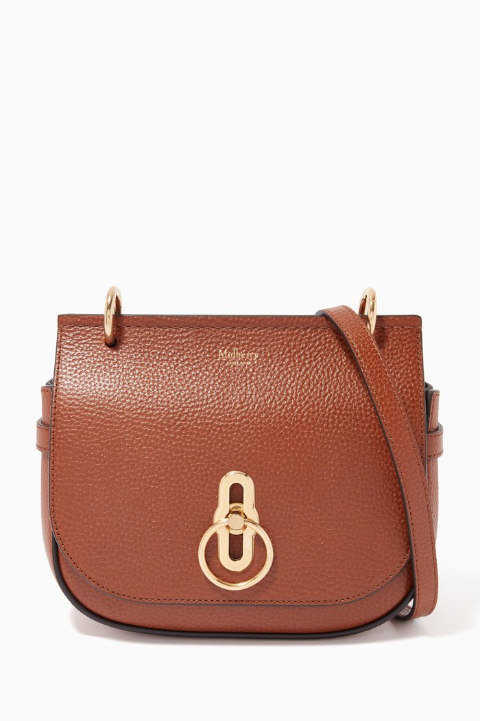 

Small Amberley Satchel Bag in Small Classic Grain Leather, Brown