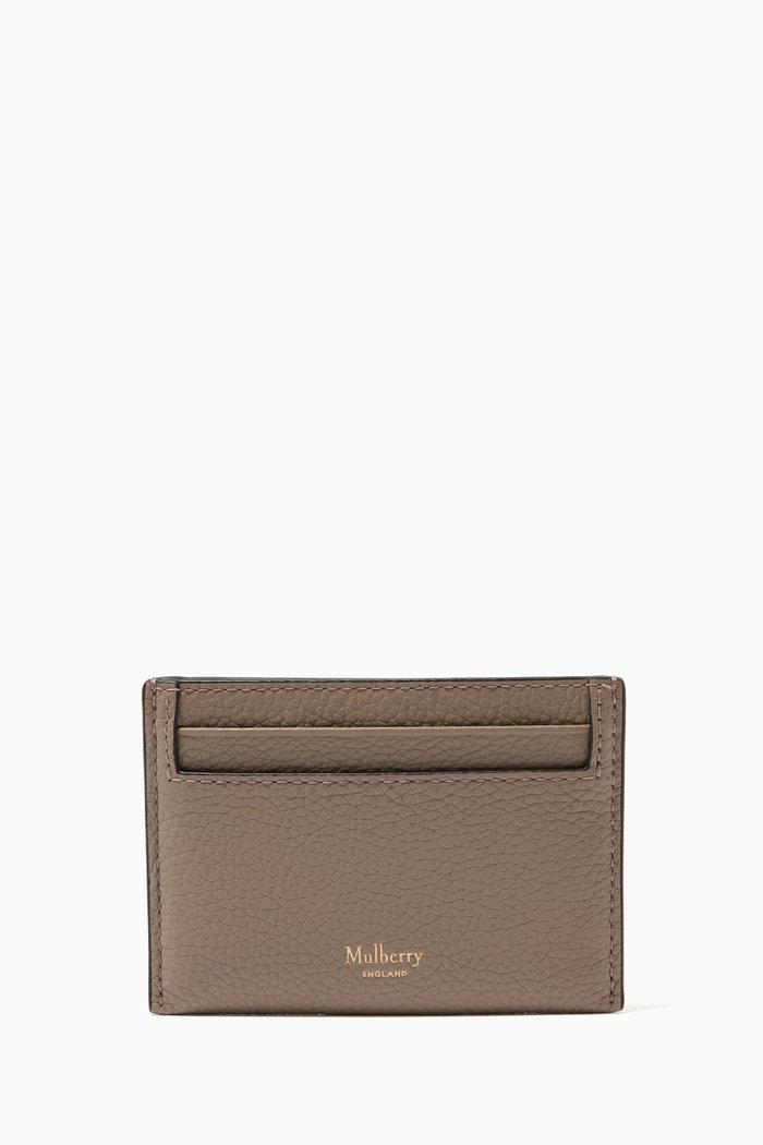 

Card Holder in Small Classic Grain Leather, Grey