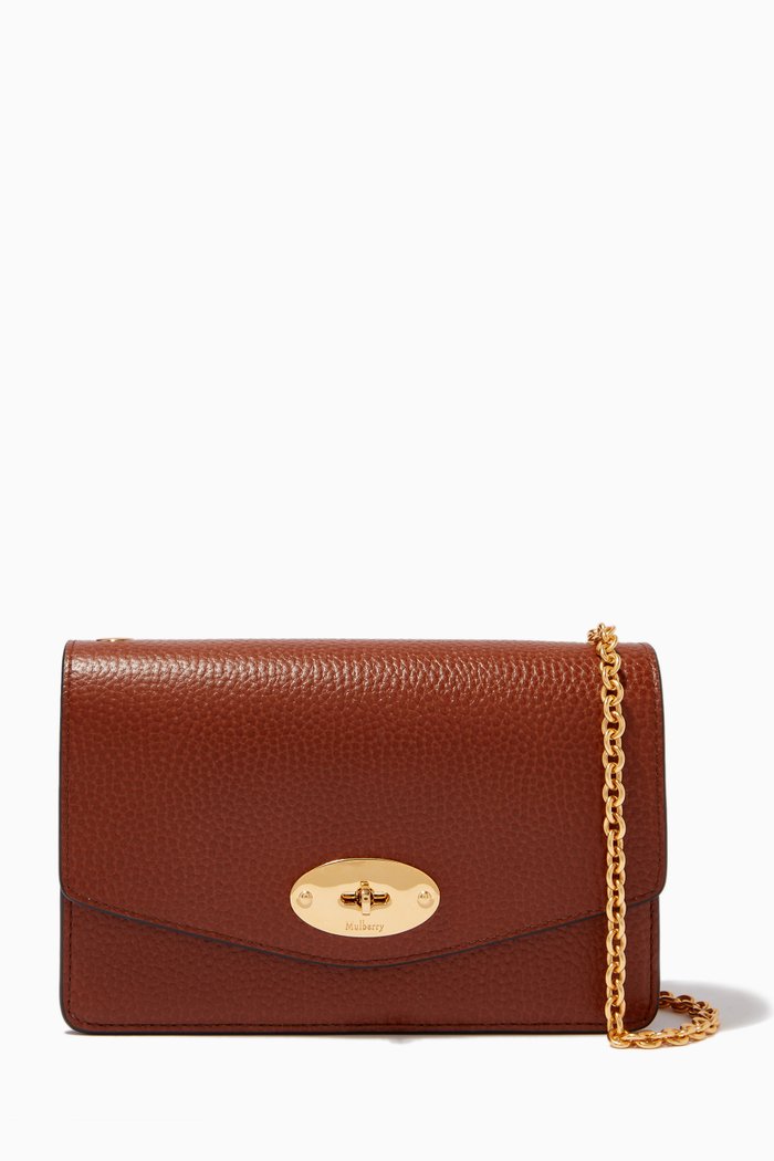 

Small Darley Bag in Natural Grain Leather, Brown