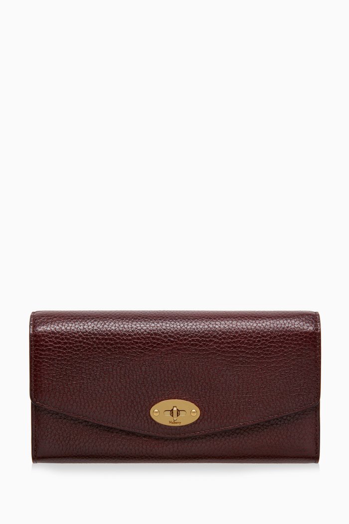 

Darley Wallet in Natural Grain Leather, Burgundy