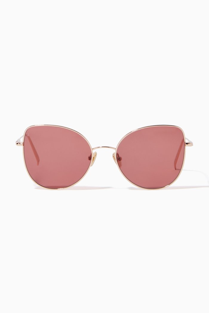 

The Vendome Sunglasses in Stainless Steel, Pink