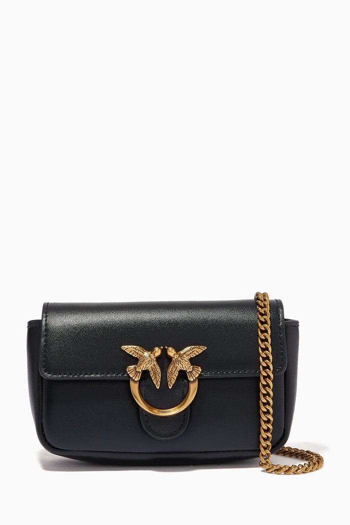 

Mini Love Simply Bag in Leather, Black