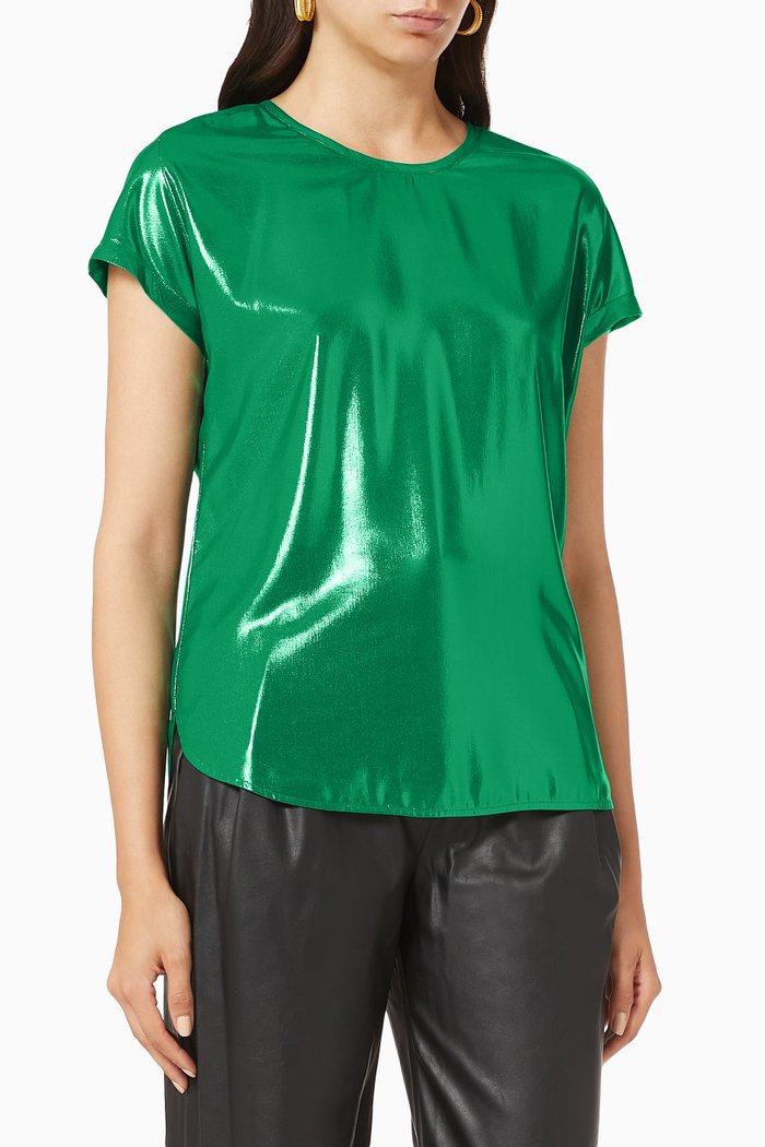 

Farida Blouse in Silk, Green