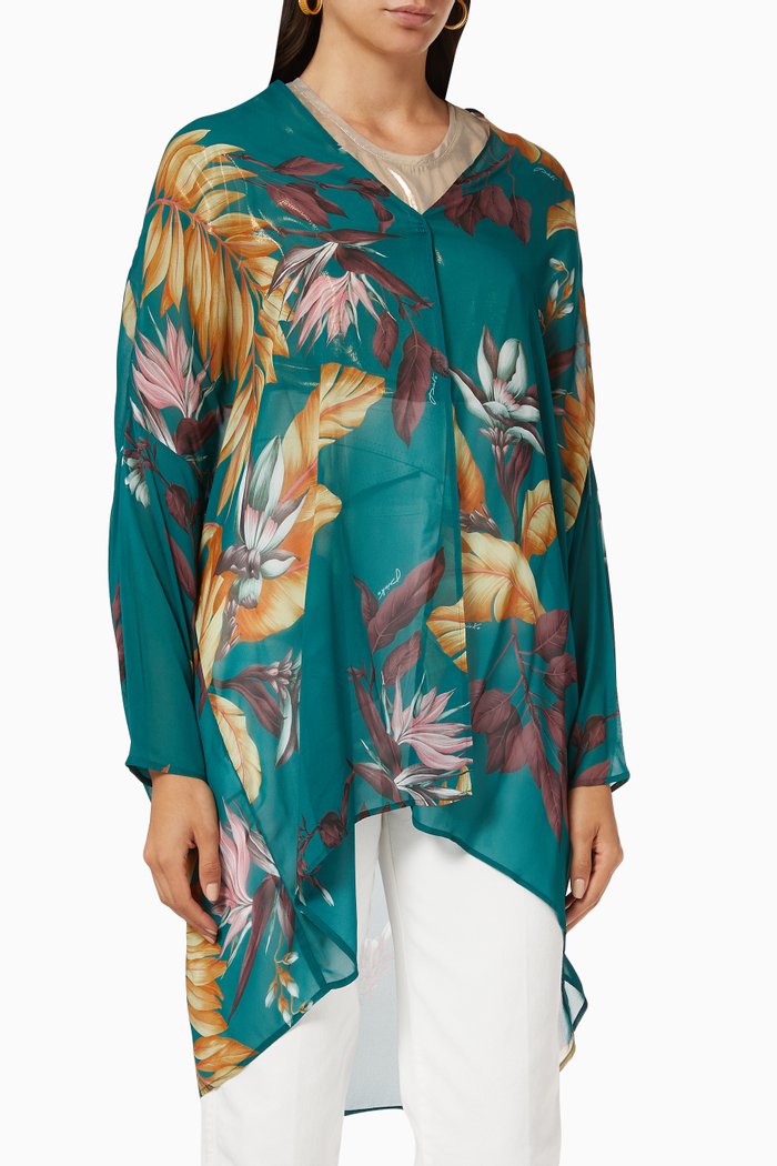 

Improvviso 1 Floral Print Cardigan, Blue