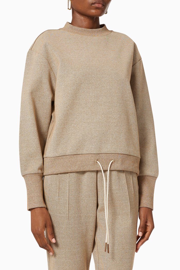 

Edith Sweatshirt in Ribbed Pique, Neutral