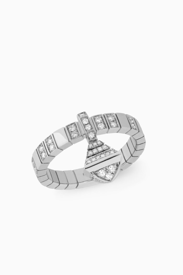 

Cleo Charm Full Diamond Ring in 18kt White Gold, Silver