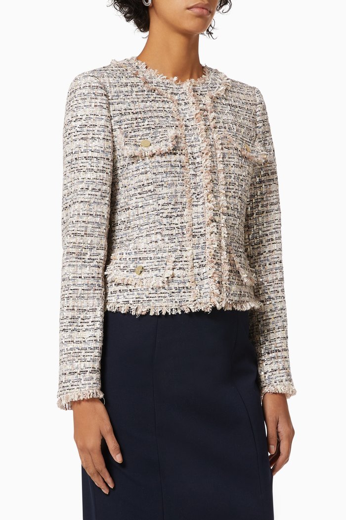 

Renata Short Jacket in Bouclé, Pink