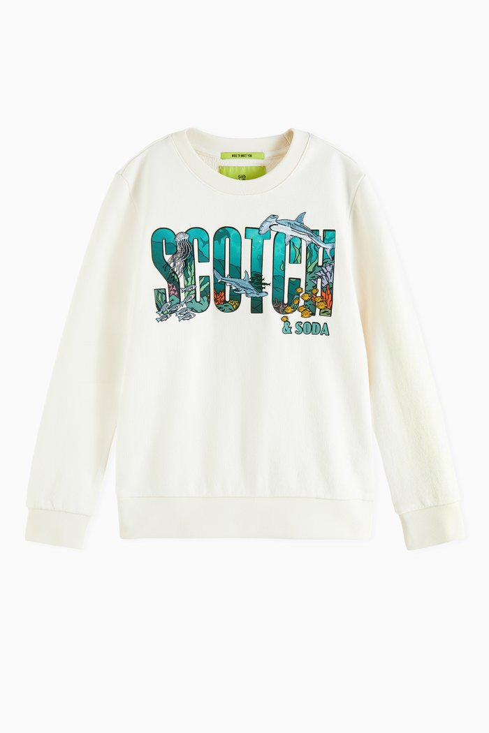 

Logo Sweatshirt in Organic Cotton, White
