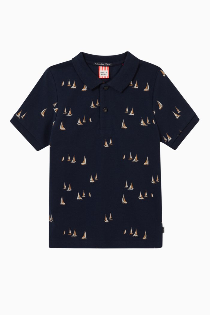 

Contrast Polo Shirt in Cotton, Multicolour