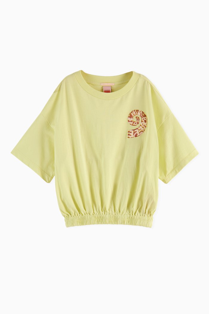 

Crewneck T-shirt in Organic Cotton, Yellow