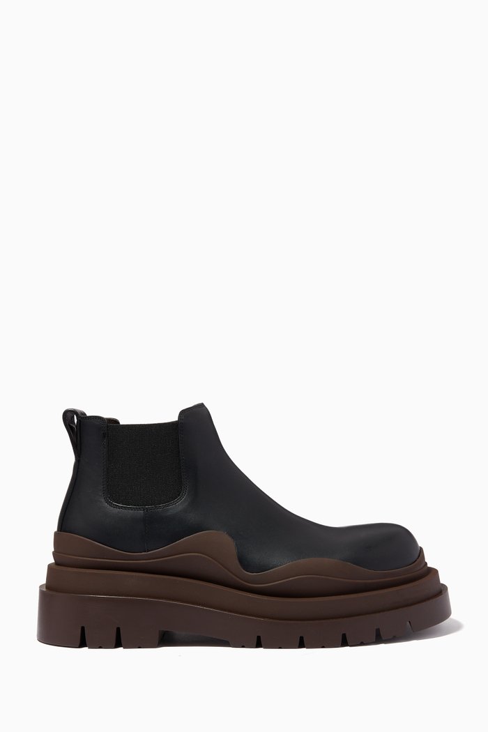 

Tire Boots in Calfskin, Black