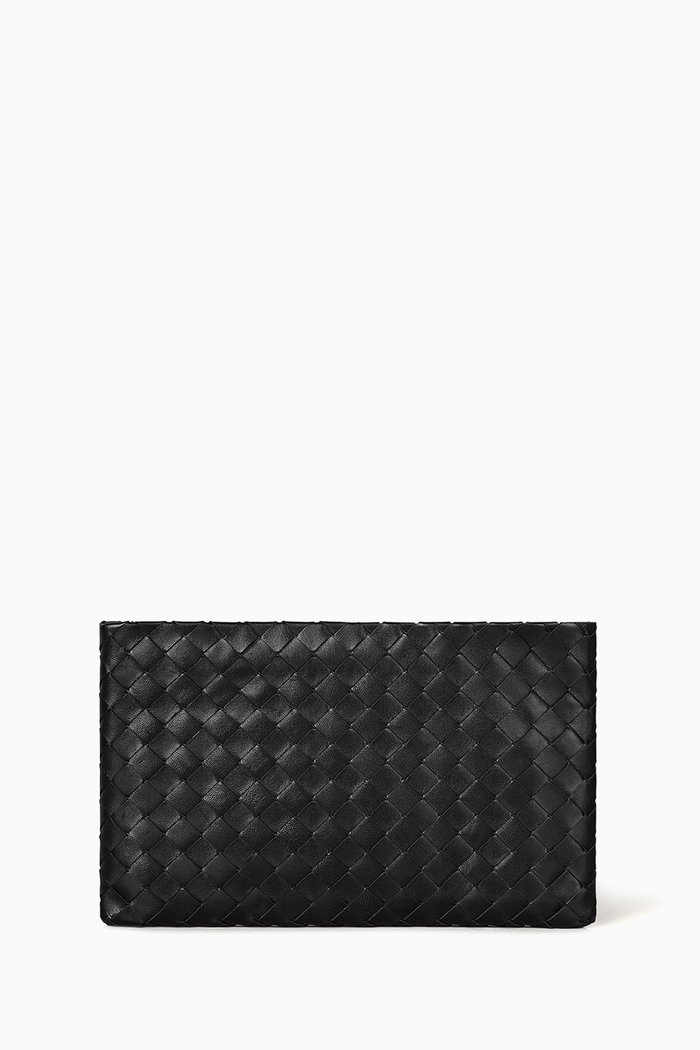 

Pouch in Intrecciato Nappa, Black