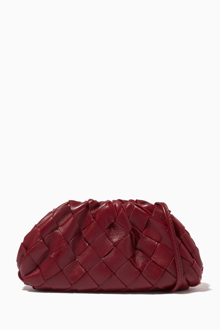 

Coin Purse in Intrecciato Nappa, Burgundy