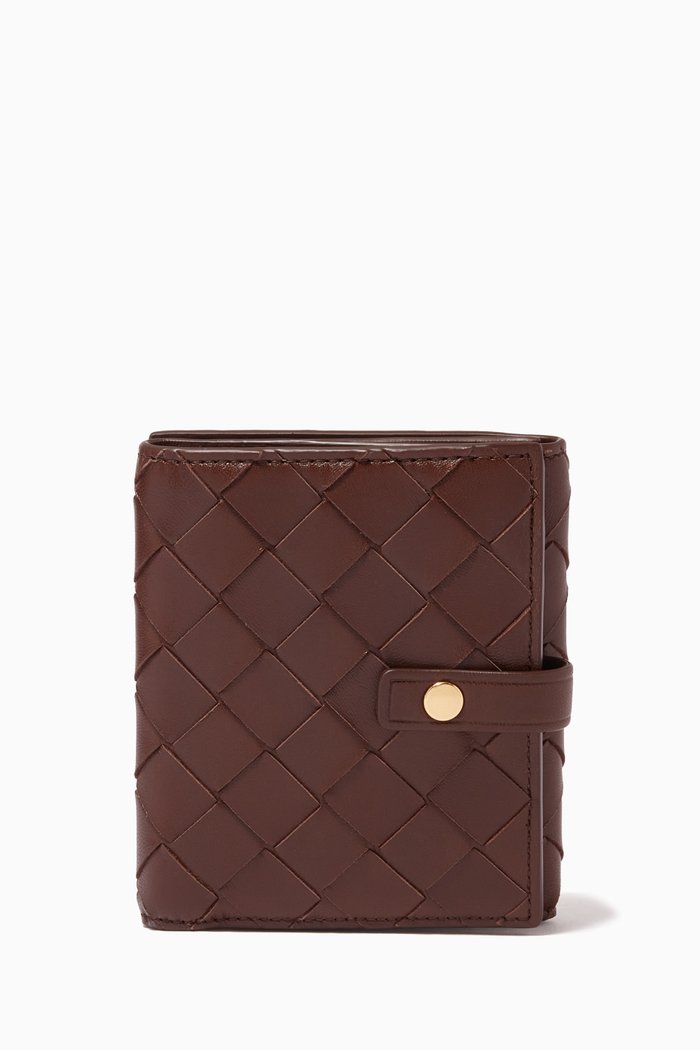 

Mini Wallet in Intrecciato Nappa, Brown