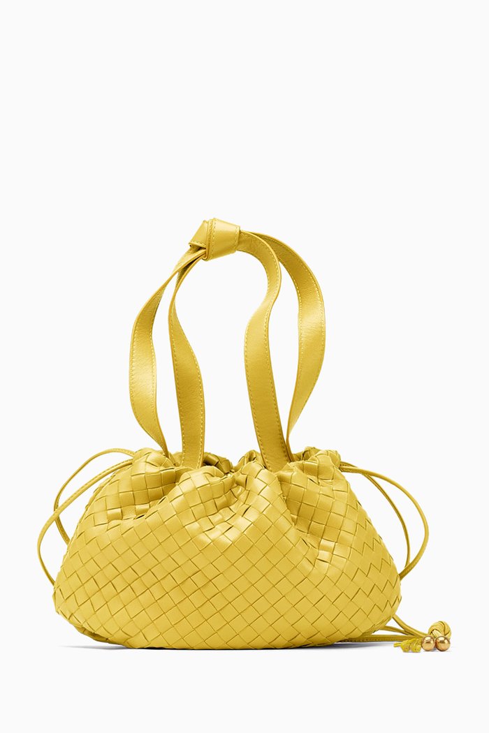 

The Small Bulb Bag in Intrecciato Nappa, Yellow