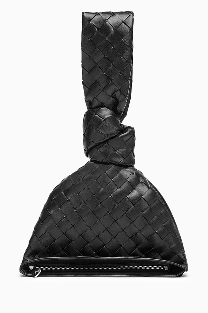 

The Mini Twist Clutch in Intrecciato Nappa, Black