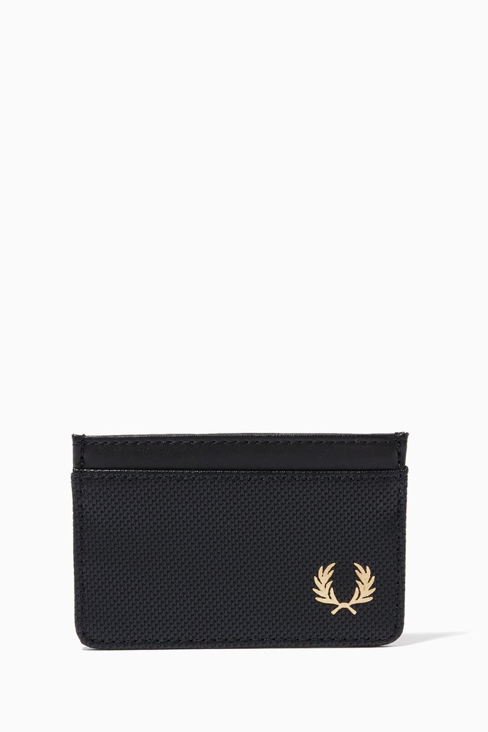 

Card Holder in Piqué PU, Black