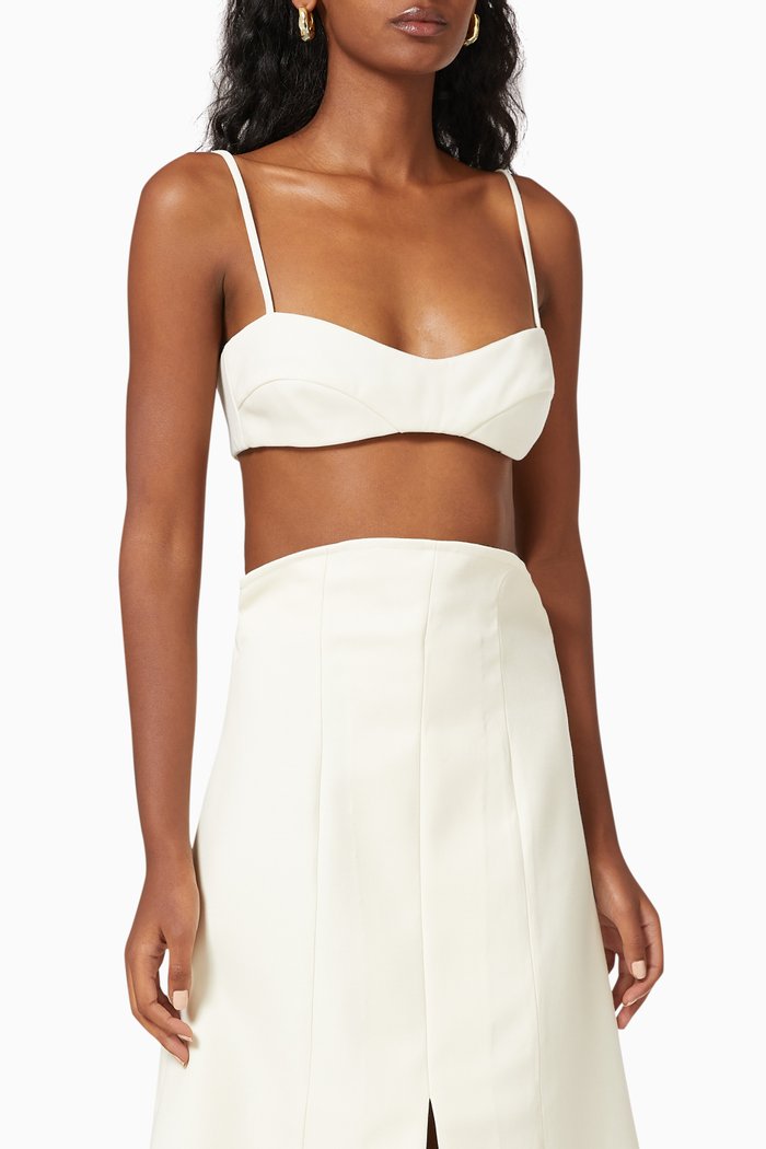 

Bound Tailored Bralette, Neutral