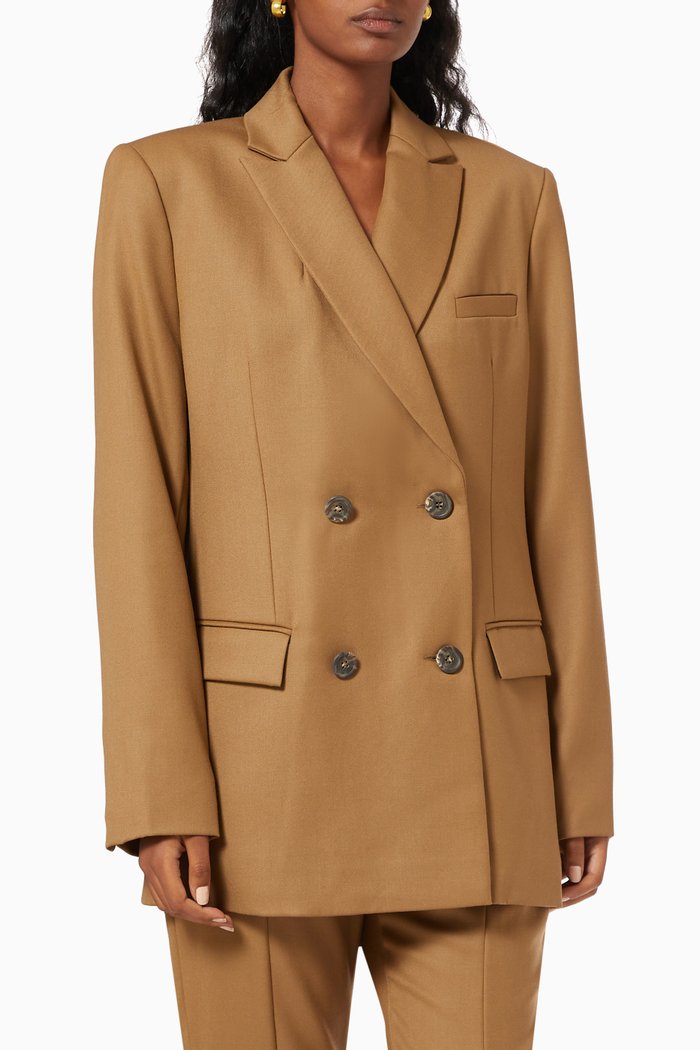 

Classic Box Blazer, Brown