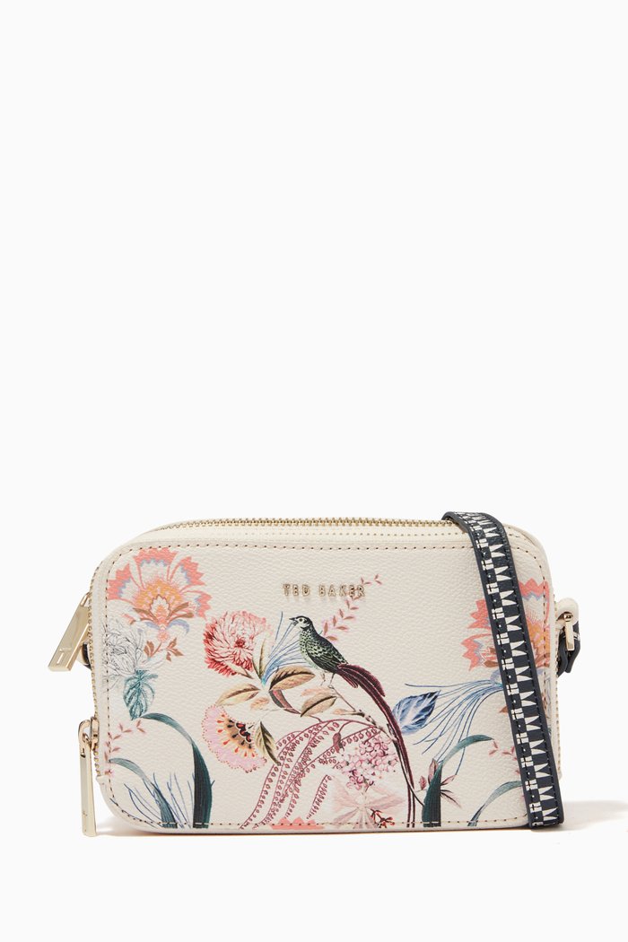 

Beeby Camera Bag in Decadence-print Faux Leather, Neutral