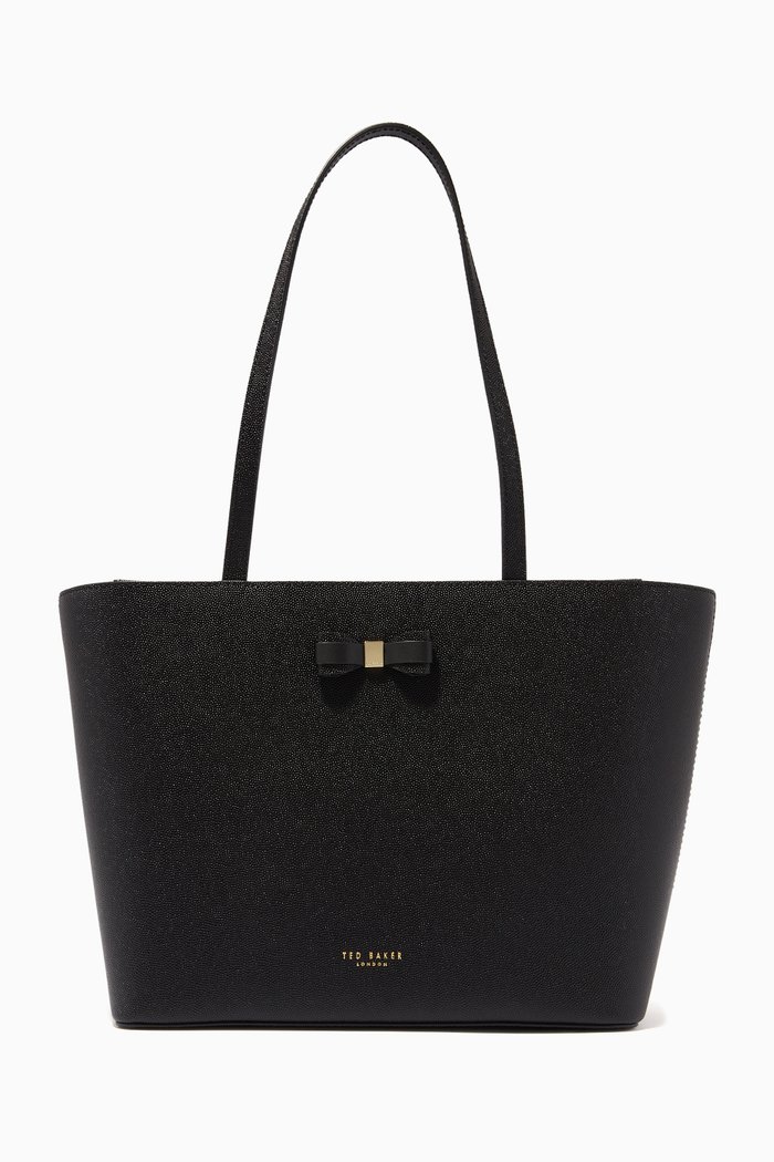 

Aveeda Shopper Bag in Pebbled Leather, Black