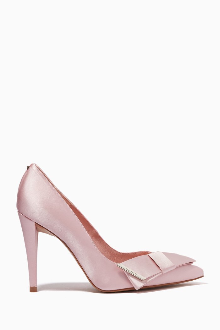 

Zafia Court Shoes in Satin, Pink