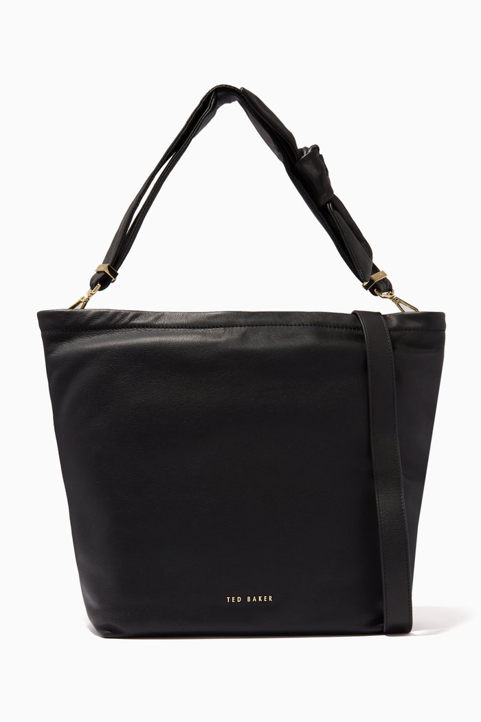 

Softia Hobo Bag in Leather, Black